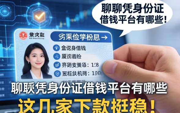 聊聊凭身份证借钱平台有哪些，这几家下款挺稳的