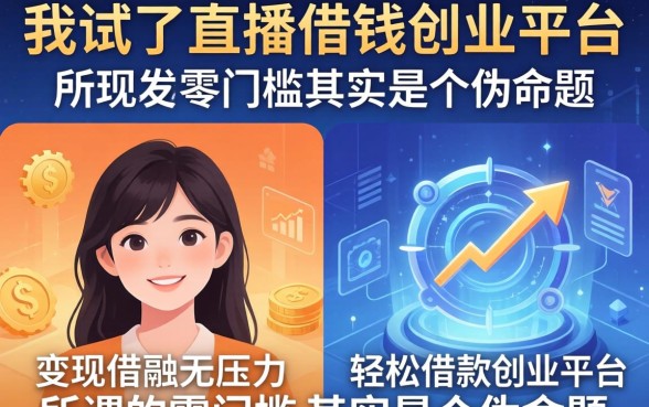 我试了直播借钱创业平台和轻松借款无压力平台，发现所谓的零门槛其实是个伪命题
