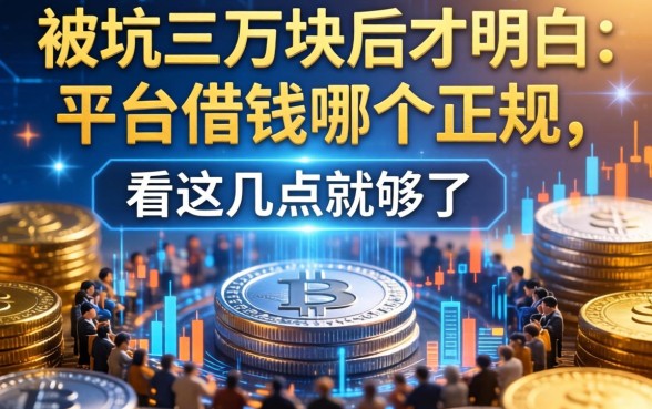 被坑三万块后才明白：平台借钱哪个正规，看这几点就够了