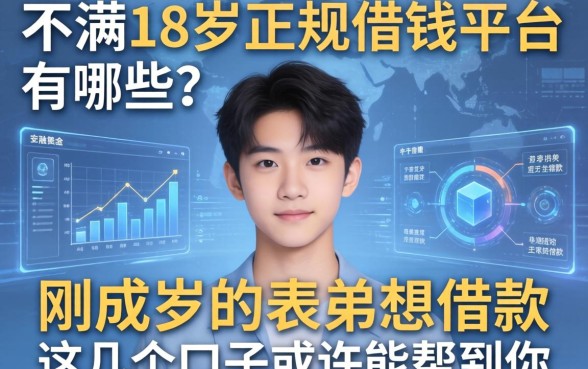 不满18岁正规借钱平台有哪些？刚成年的表弟想借款，这几个口子或许能帮到你