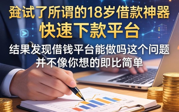我试了所谓的18岁借款神器快速下款平台，结果发现借钱平台能做吗这个问题并不像你想的那么简单