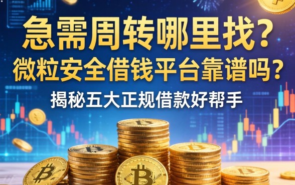 急需周转哪里找？微粒安全借钱平台靠谱吗？揭秘五大正规借款好帮手