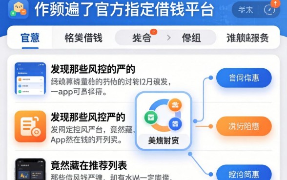 我翻遍了官方指定借钱平台，发现那些风控不严的app竟然藏在推荐列表里