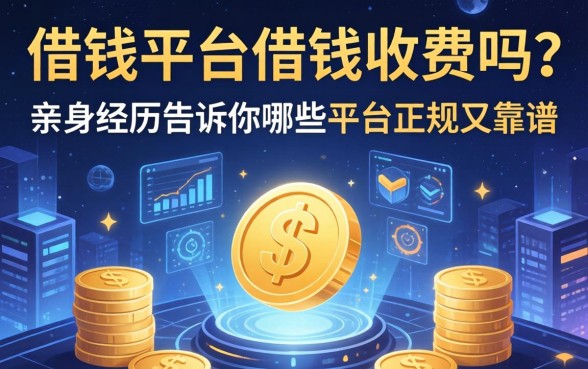 借钱平台借钱收费吗？亲身经历告诉你哪些平台正规又靠谱