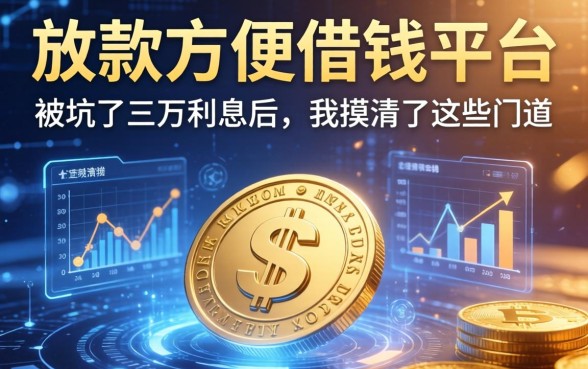 放款方便的借钱平台：被坑了三万利息后，我摸清了这些门道