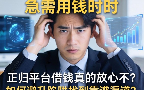 急需用钱时的困惑：正归平台借钱真的放心不？如何避开陷阱找到靠谱渠道？
