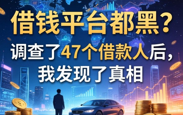 借钱平台都黑？调查了47个借款人后，我发现了真相