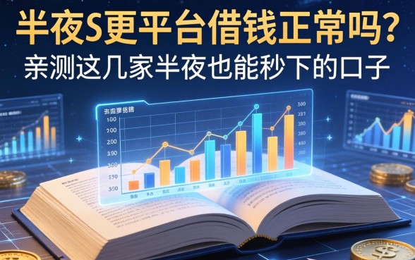 半夜三更平台借钱正常吗？亲测这几家半夜也能秒下的口子