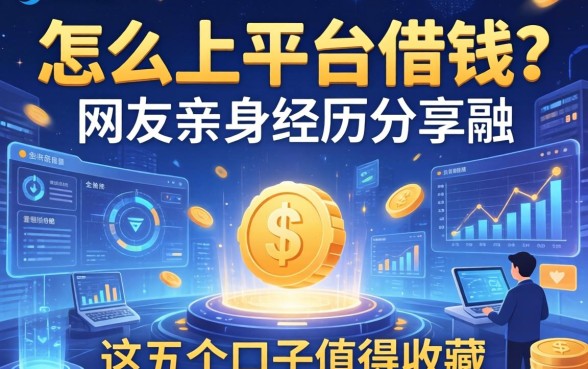 怎么上平台借钱？网友亲身经历分享，这五个口子值得收藏