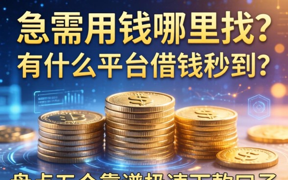 急需用钱哪里找？有什么平台借钱秒到？盘点五个靠谱极速下款口子