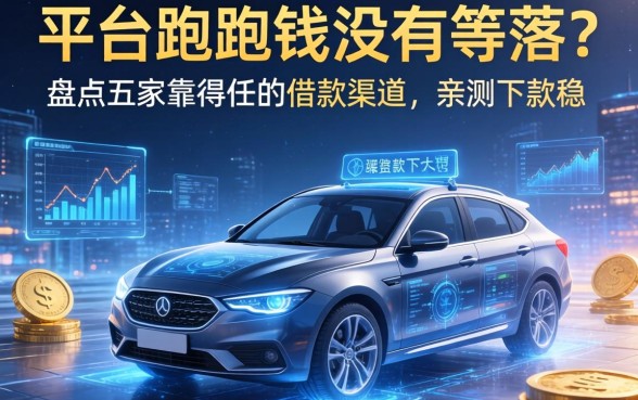 平台跑路钱没着落？盘点五家靠得住的借款渠道，亲测下款稳