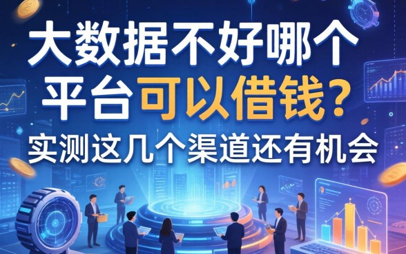 大数据不好哪个平台可以借钱？实测这几个渠道还有机会