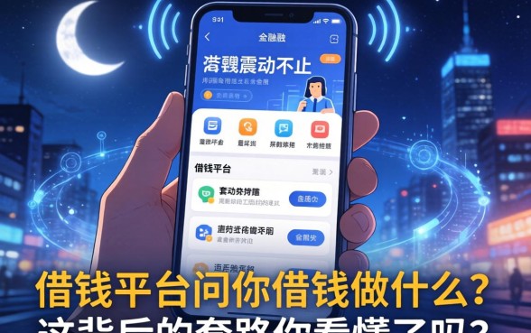 深夜手机震动不止，借钱平台问你借钱做什么？这背后的套路你看懂了吗？