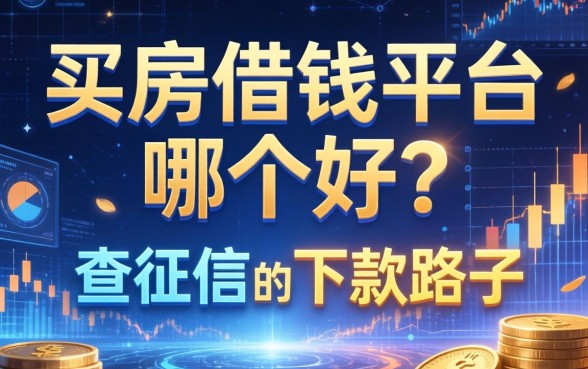 买房借钱平台哪个好？分享几个不查征信的下款路子