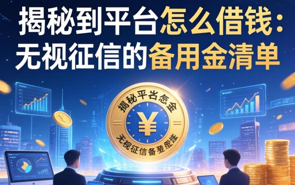 揭秘到平台怎么借钱：无视征信的备用金清单