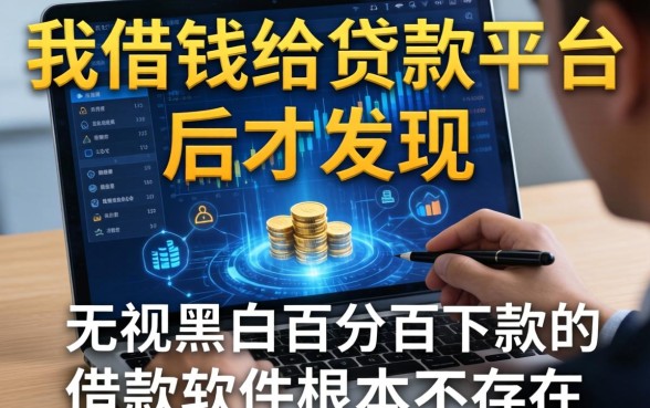 我借钱给贷款平台后才发现，无视黑白百分百下款的借款软件根本不存在