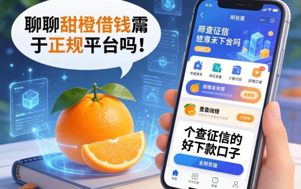 聊聊甜橙借钱属于正规平台吗，顺便分享几个不查征信的好下款口子