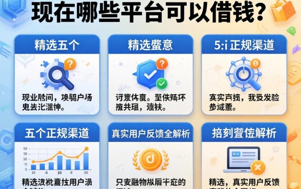 现在哪些平台可以借钱？精选五个正规渠道及真实用户反馈全解析