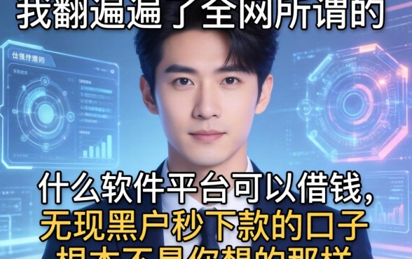 我翻遍了全网所谓的什么软件平台可以借钱，发现无视黑户秒下款的口子根本不是你想的那样