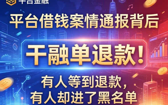 平台借钱案情通报背后：有人等到退款，有人却进了黑名单