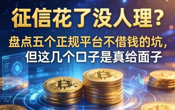 征信花了没人理？盘点五个正规平台不借钱的坑，但这几个口子是真给面子