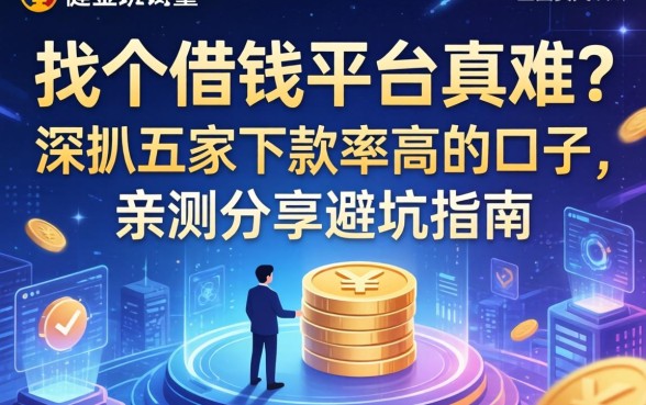 找个借钱平台真难？深扒五家下款率高的口子，亲测分享避坑指南