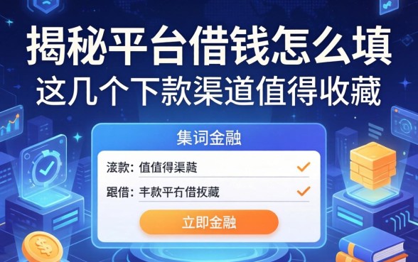 揭秘平台借钱怎么填，这几个下款渠道值得收藏
