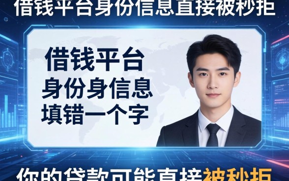 借钱平台身份信息填错一个字，你的贷款可能直接被秒拒