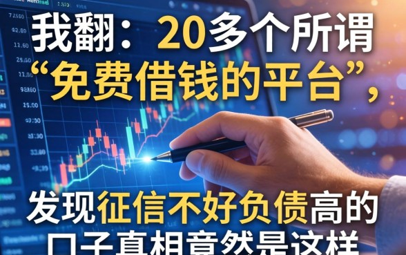 我翻了20多个所谓“免费借钱的平台”，发现征信不好负债高的口子真相竟然是这样