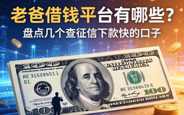 老爸借钱平台有哪些？盘点几个不查征信下款快的口子