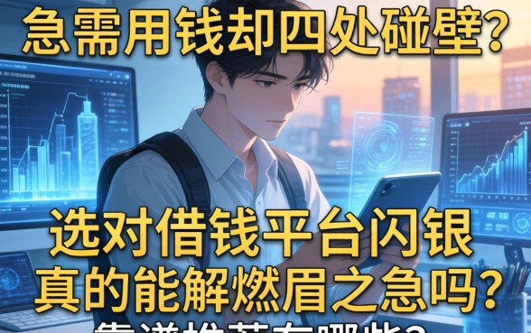 急需用钱却四处碰壁？选对借钱平台闪银真的能解燃眉之急吗？靠谱推荐有哪些？