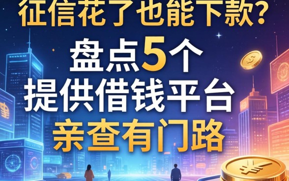 征信花了也能下款？盘点5个提供借钱的平台，亲测有门路