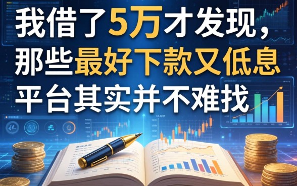 我借了5万才发现，那些最好下款又低息的平台其实并不难找