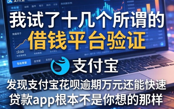 我试了十几个所谓的借钱平台验证，发现支付宝花呗逾期万元还能快速贷款app根本不是你想的那样