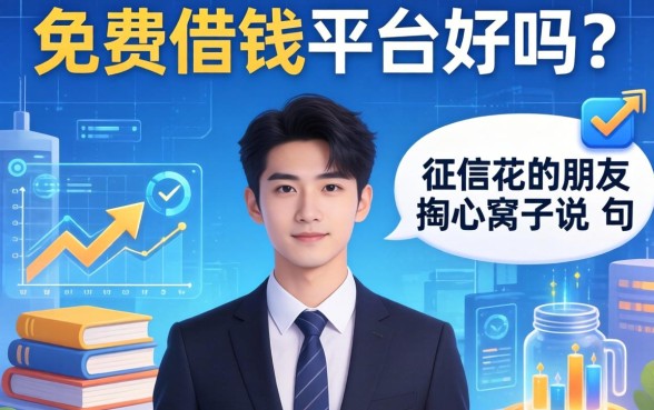 关于免费借钱平台好吗这个问题，给征信花的朋友掏心窝子说几句