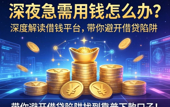 深夜急需用钱怎么办？深度解读借钱平台，带你避开借贷陷阱找到靠谱下款口子！
