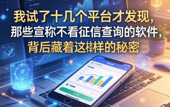 我试了十几个平台才发现，那些宣称不看征信查询的软件，背后藏着这样的秘密