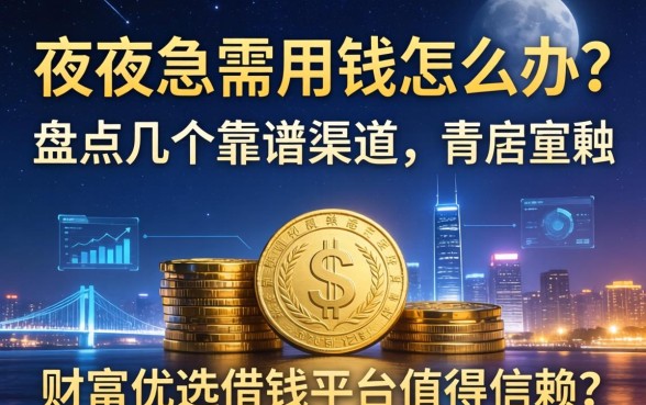 深夜急需用钱怎么办？盘点几个靠谱渠道，财富优选借钱平台值得信赖吗？