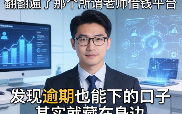 我翻遍了那个所谓老师借钱平台，发现逾期也能下的口子其实就藏在身边