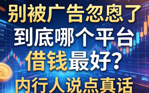 别被广告忽悠了，到底哪个平台借钱最好？内行人说点真话