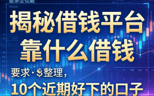 揭秘借钱平台靠什么借钱，整理了10个近期好下的口子