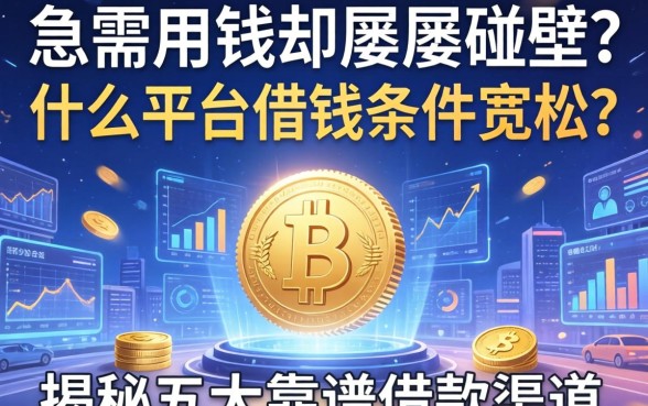 急需用钱却屡屡碰壁？什么平台借钱条件宽松？揭秘五大靠谱借款渠道