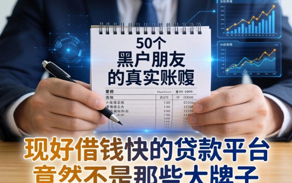 我翻了50个黑户朋友的真实账单，发现好借钱快的贷款平台竟然不是那些大牌子