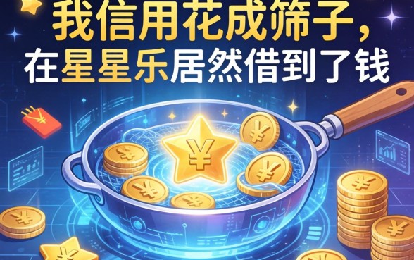 我信用花成筛子，在星星乐居然借到了钱