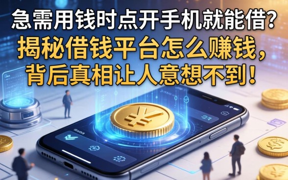 急需用钱时点开手机就能借？揭秘借钱平台怎么赚钱，背后真相让人意想不到！