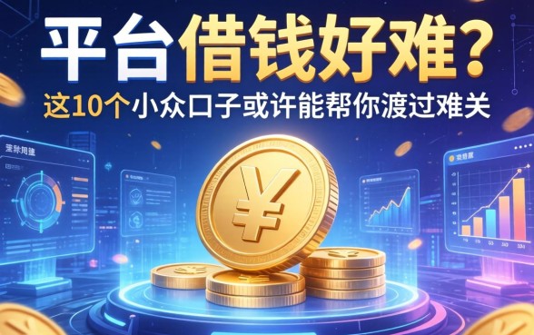 平台借钱好难？这10个小众口子或许能帮你渡过难关
