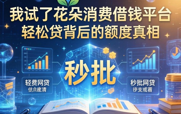 我试了花朵消费借钱平台，发现秒批网贷轻松贷背后的额度真相