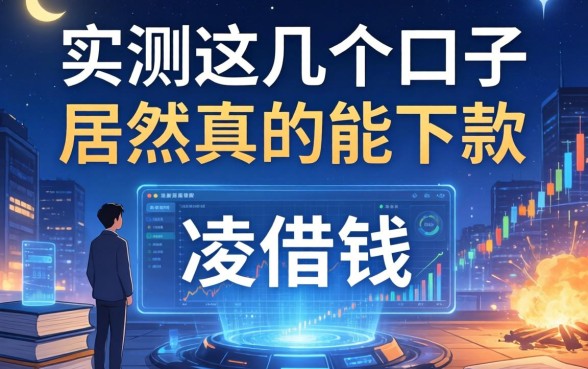 凌晨在平台借钱：实测这几个口子居然真的能下款