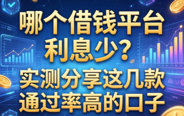 哪个借钱平台利息少？实测分享这几款通过率高的口子