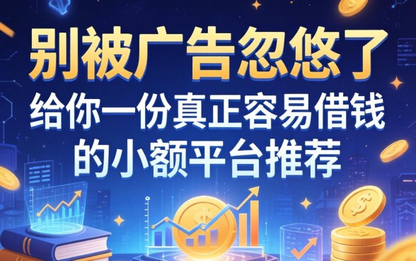 别被广告忽悠了，给你一份真正容易借钱的小额平台推荐